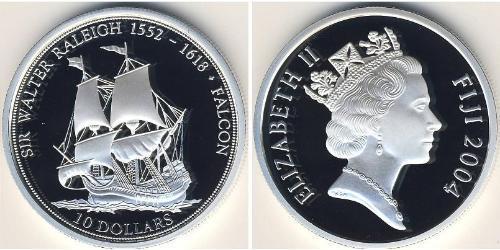 10 Dollar Fiji Silver 