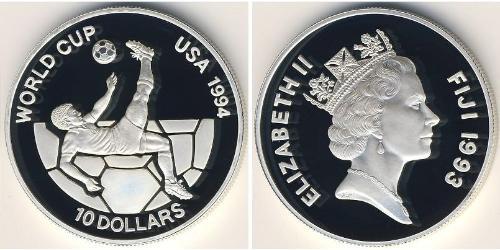 10 Dollar Fiji Silver 