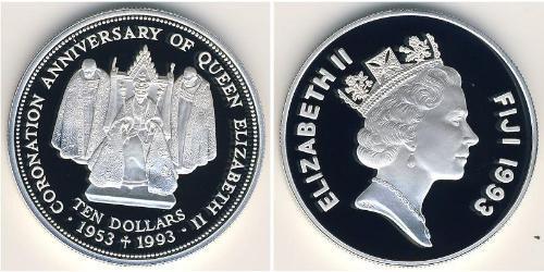 10 Dollar Fiji Silver 