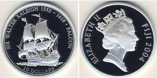10 Dollar Fiji Silver 