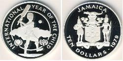 10 Dollar Jamaica (1962 - ) Silver 