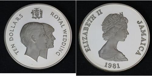 10 Dollar Jamaica (1962 - ) Silver 