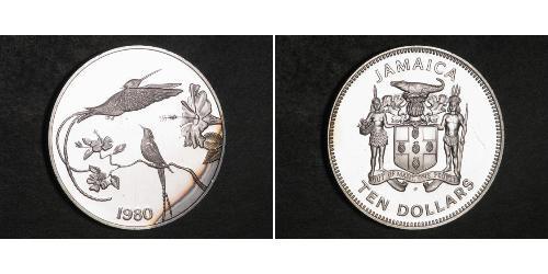 10 Dollar Jamaica (1962 - ) Silver 