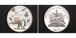 10 Dollar Trinidad and Tobago Silver 