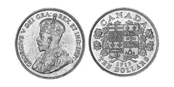 10 Dollar 加拿大 金 乔治五世  (1865-1936)