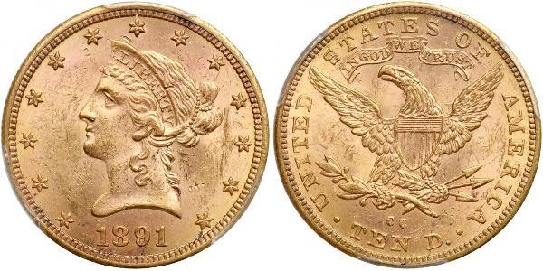 10 Dollar 美利堅合眾國 (1776 - ) 金 