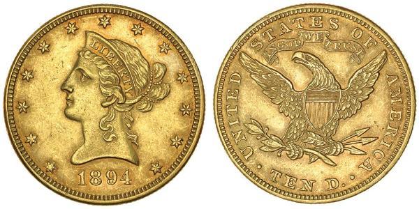 10 Dollar 美利堅合眾國 (1776 - ) 金 