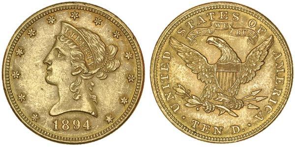 10 Dollar 美利堅合眾國 (1776 - ) 金 