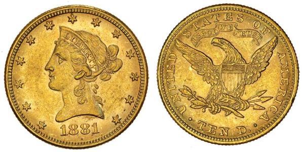 10 Dollar 美利堅合眾國 (1776 - ) 金 