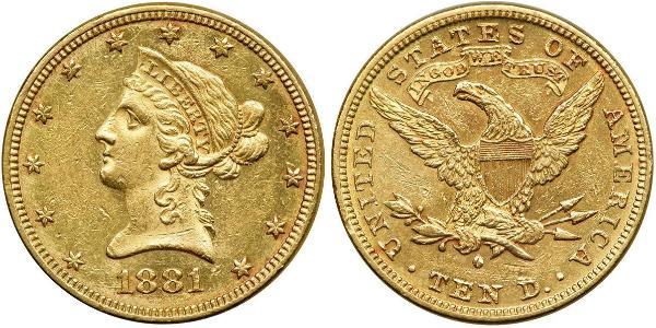 10 Dollar 美利堅合眾國 (1776 - ) 金 