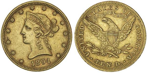 10 Dollar 美利堅合眾國 (1776 - ) 金 