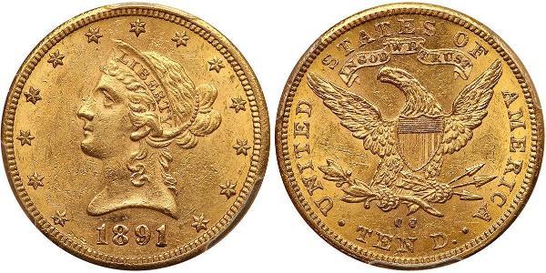 10 Dollar 美利堅合眾國 (1776 - ) 金 