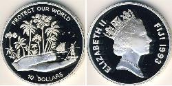 10 Dollar Fiji 銀 