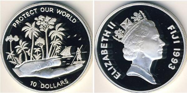 10 Dollar Fiji 銀 
