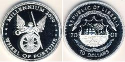 10 Dollar Liberia 銀 