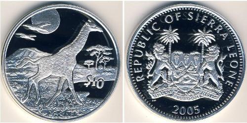 10 Dollar Sierra Leone 銀 