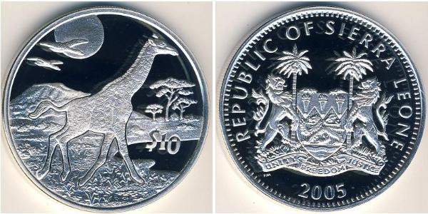 10 Dollar Sierra Leone 銀 