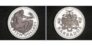 10 Dollar 巴巴多斯 銀 