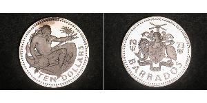 10 Dollar 巴巴多斯 銀 