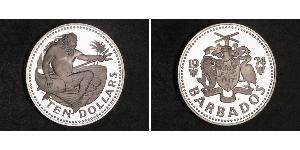 10 Dollar 巴巴多斯 銀 