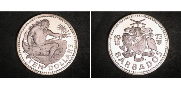 10 Dollar 巴巴多斯 銀 