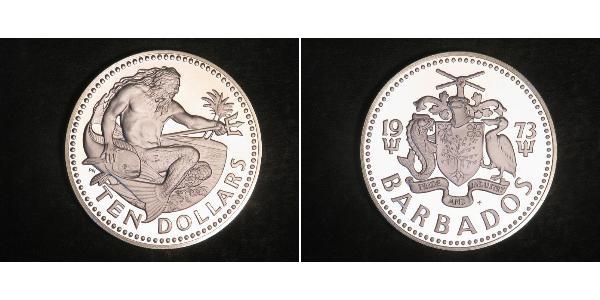 10 Dollar 巴巴多斯 銀 