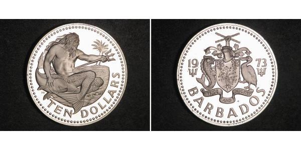 10 Dollar 巴巴多斯 銀 