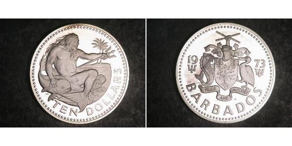 10 Dollar 巴巴多斯 銀 