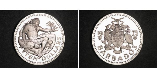 10 Dollar 巴巴多斯 銀 