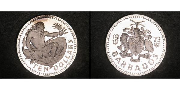 10 Dollar 巴巴多斯 銀 