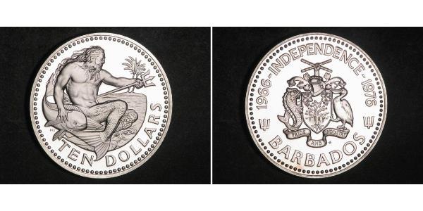 10 Dollar 巴巴多斯 銀 