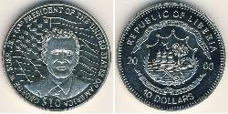 10 Dollar Liberia 镍/銅 乔治·沃克·布什 (1946 - )
