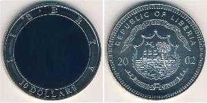 10 Dollar Liberia 銅/镍 