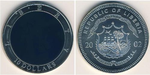 10 Dollar Liberia 銅/镍 
