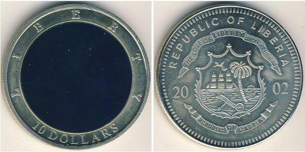 10 Dollar Liberia 銅/镍 