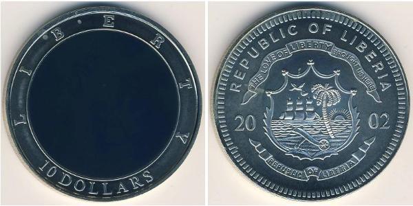 10 Dollar Liberia 銅/镍 