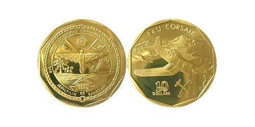10 Dollar Marshall Islands 黃銅 