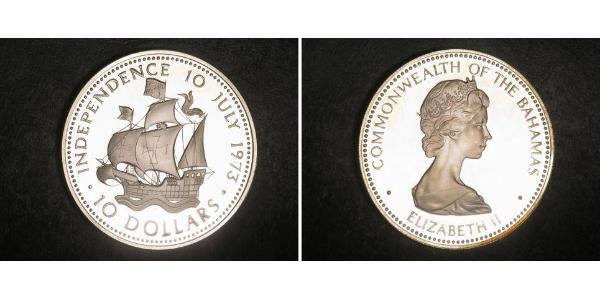 10 Dollaro Bahamas Argento Elisabetta II (1926-2022)