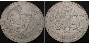 10 Dollaro Barbados Argento 