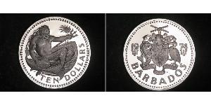 10 Dollaro Barbados Argento 