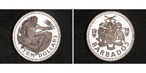 10 Dollaro Barbados Argento 