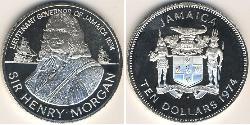 10 Dollaro Giamaica (1962 - ) Argento Henry Morgan