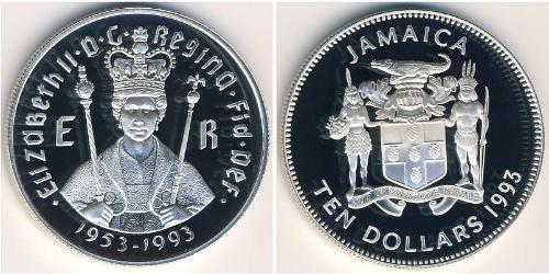 10 Dollaro Giamaica (1962 - ) Argento 