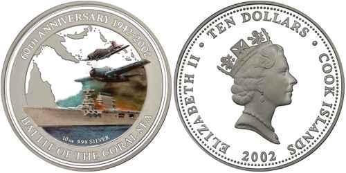 10 Dollaro Isole Cook Argento Elisabetta II (1926-2022)