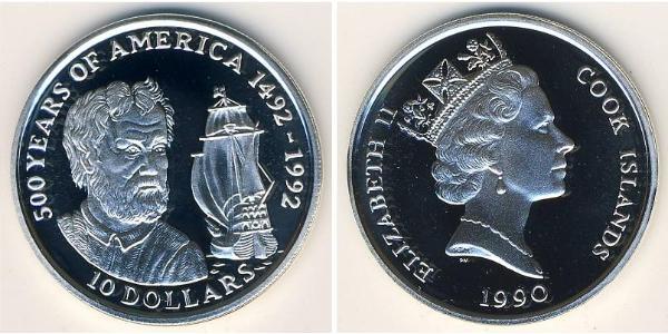 10 Dollaro Isole Cook Argento Elisabetta II (1926-2022)