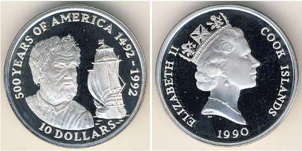 10 Dollaro Isole Cook Argento Elisabetta II (1926-2022)