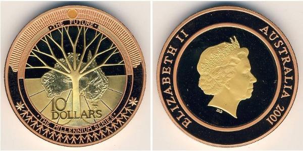 10 Dollaro Australia (1939 - ) Bimetal 