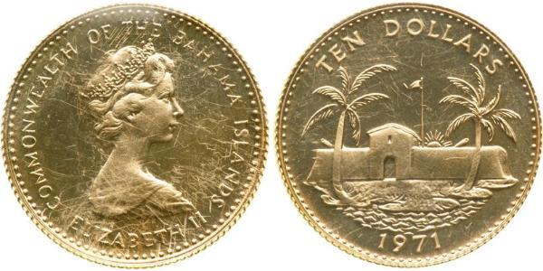 10 Dollaro Bahamas Oro 