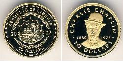 10 Dollaro Liberia Oro 