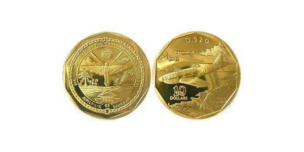 10 Dollaro Isole Marshall Ottone 
